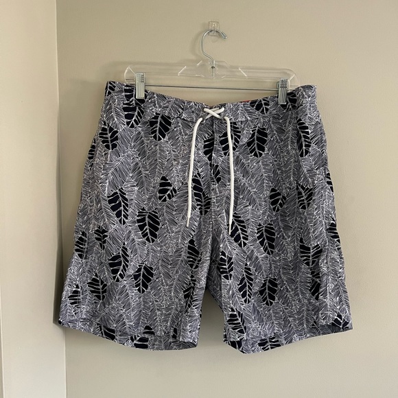 Saks Fifth Avenue Other - Saks Fifth Avenue Collection Navy Tropical Print Swim Trunks Sz: XL MFSP:  $118.